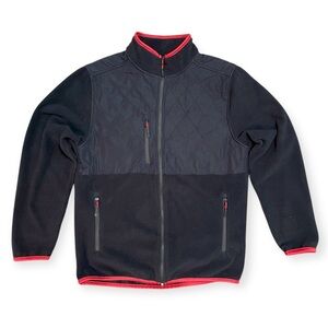 Men’s Full Zip Jacket Fleece Black size S